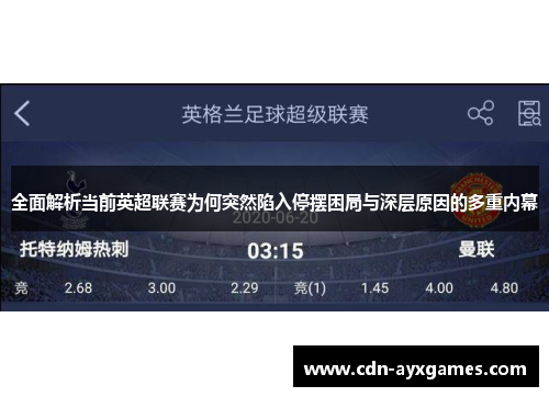 全面解析当前英超联赛为何突然陷入停摆困局与深层原因的多重内幕 全面解析当前英超联赛为何突然陷入停摆困局与深层原因的多重内幕